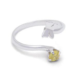 Anillo Estrella Amarilla en Plata 950