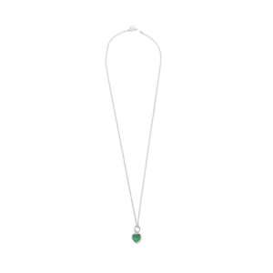 Cadena Corazón Verde Esmeralda