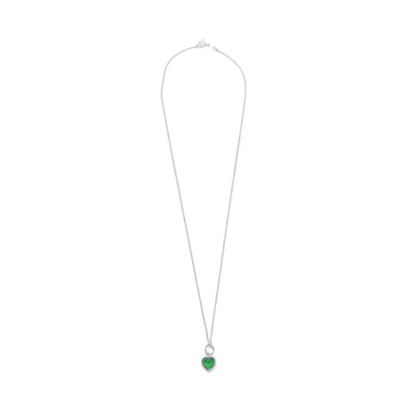 Cadena Corazón Verde Esmeralda